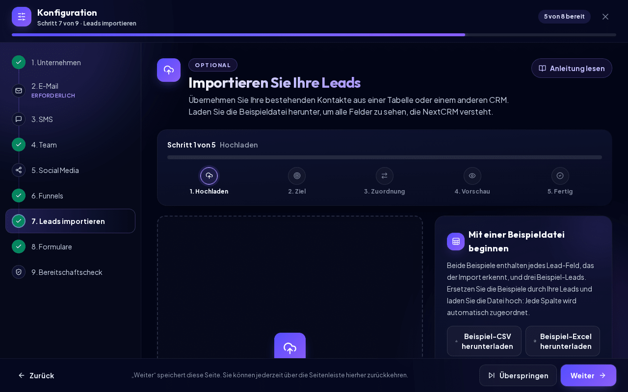 Assistent Leads importieren