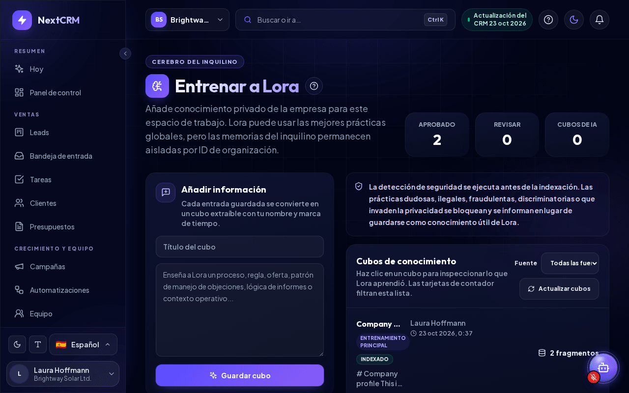 Feed & Seed con los cubos de conocimiento