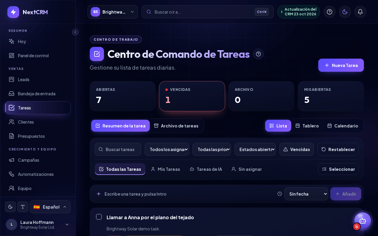 Centro de Comando de Tareas