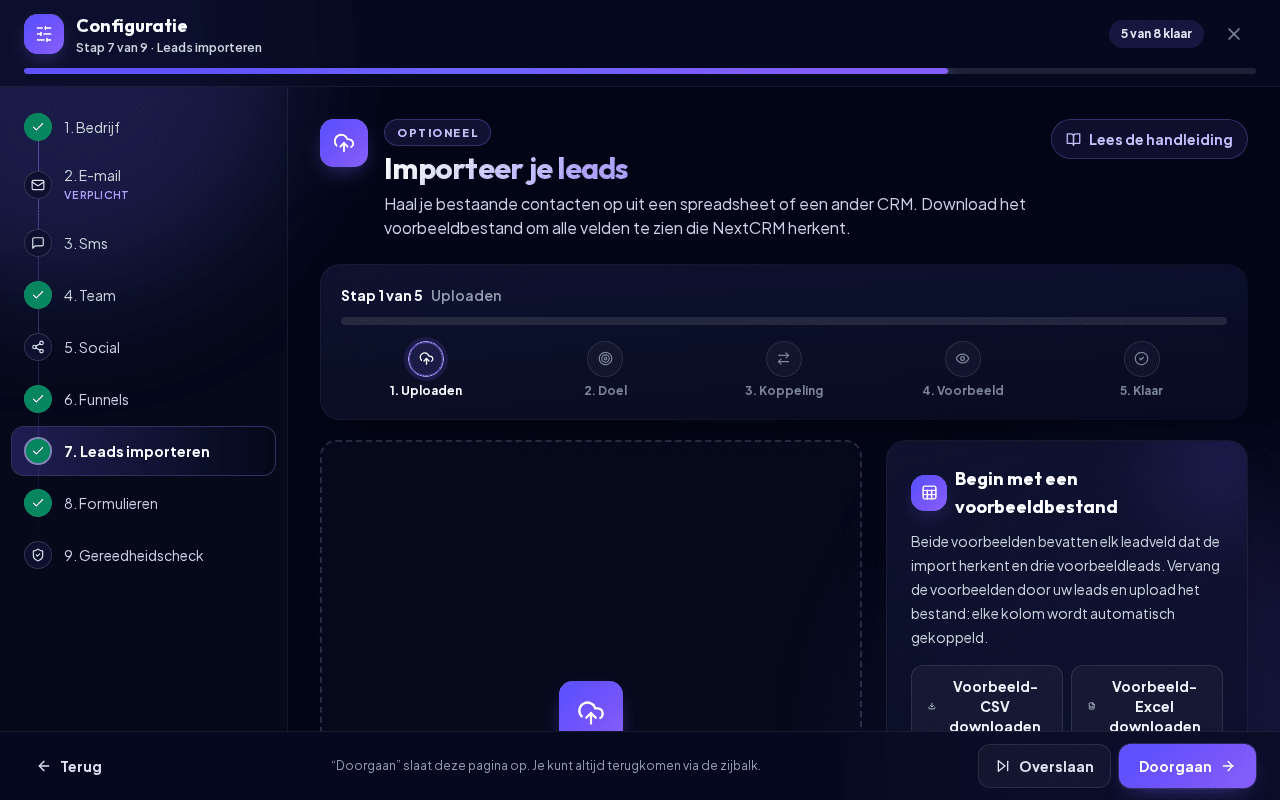 Wizard Leads importeren