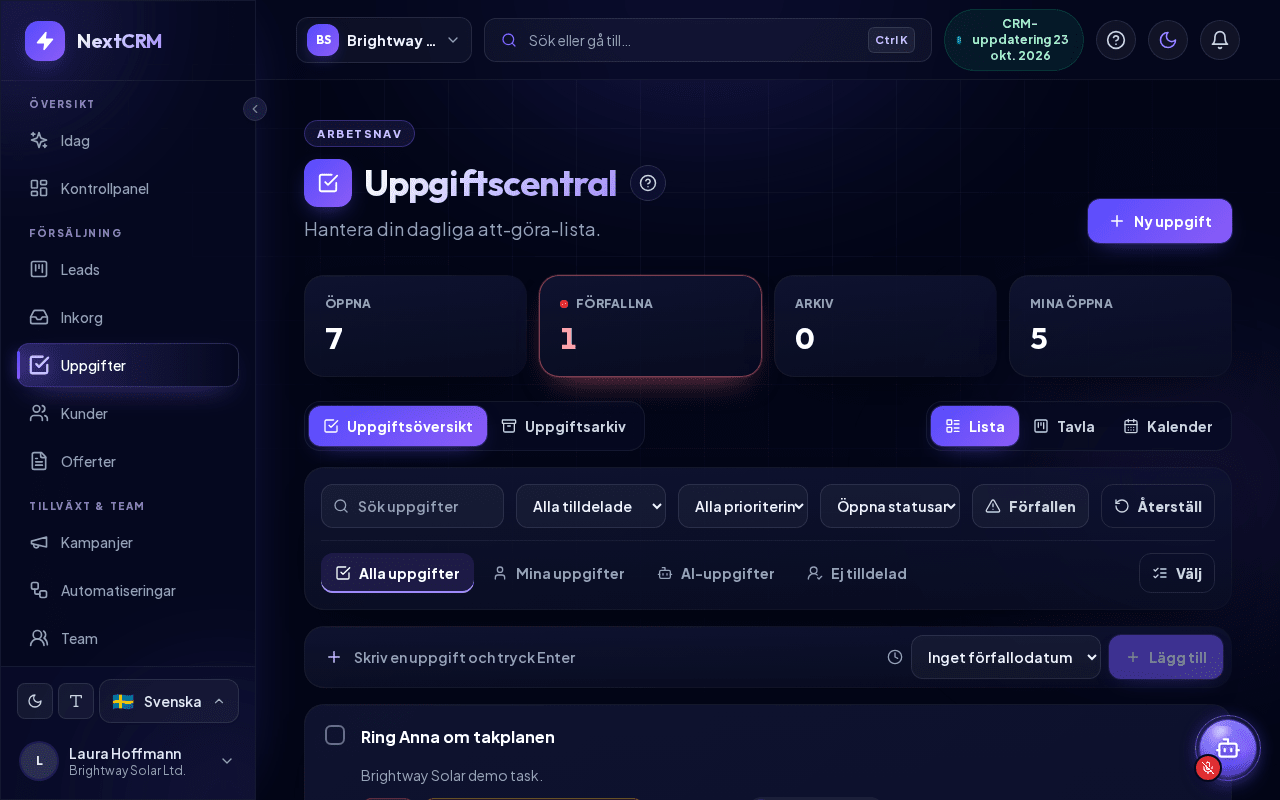 Uppgiftscentral